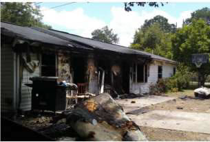 Damaged Burrage Home