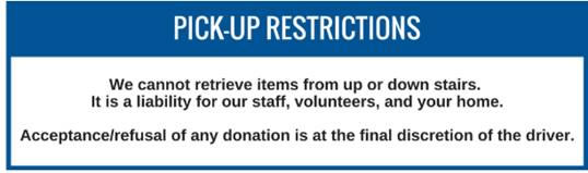 Pick-Up Restrictions