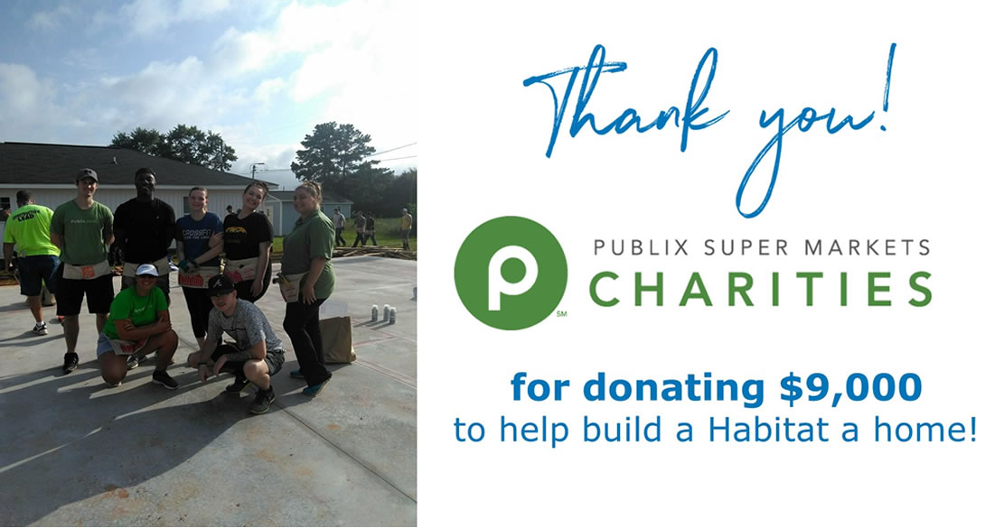 Thanks to Publix Supermarket Charities!