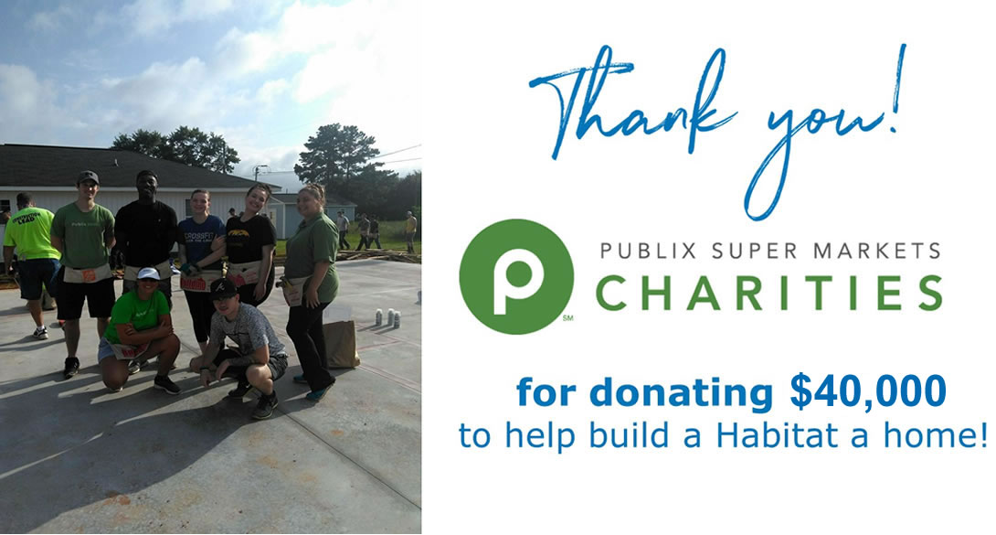 Thanks to Publix Supermarket Charities!